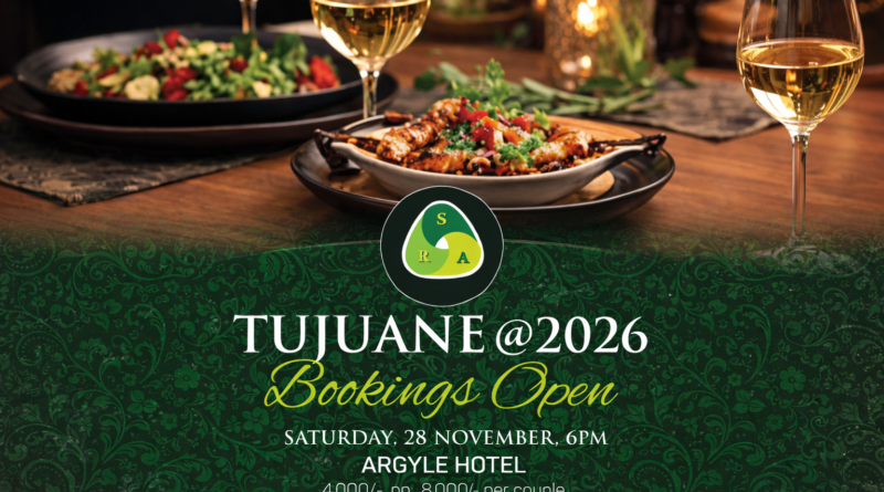 SRA Tujuane Dinner 2026: Bookings Now Open!